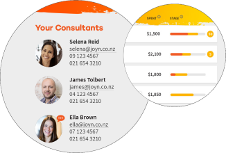 JOYN Dashboard showing on-demand Recruitment Consultants